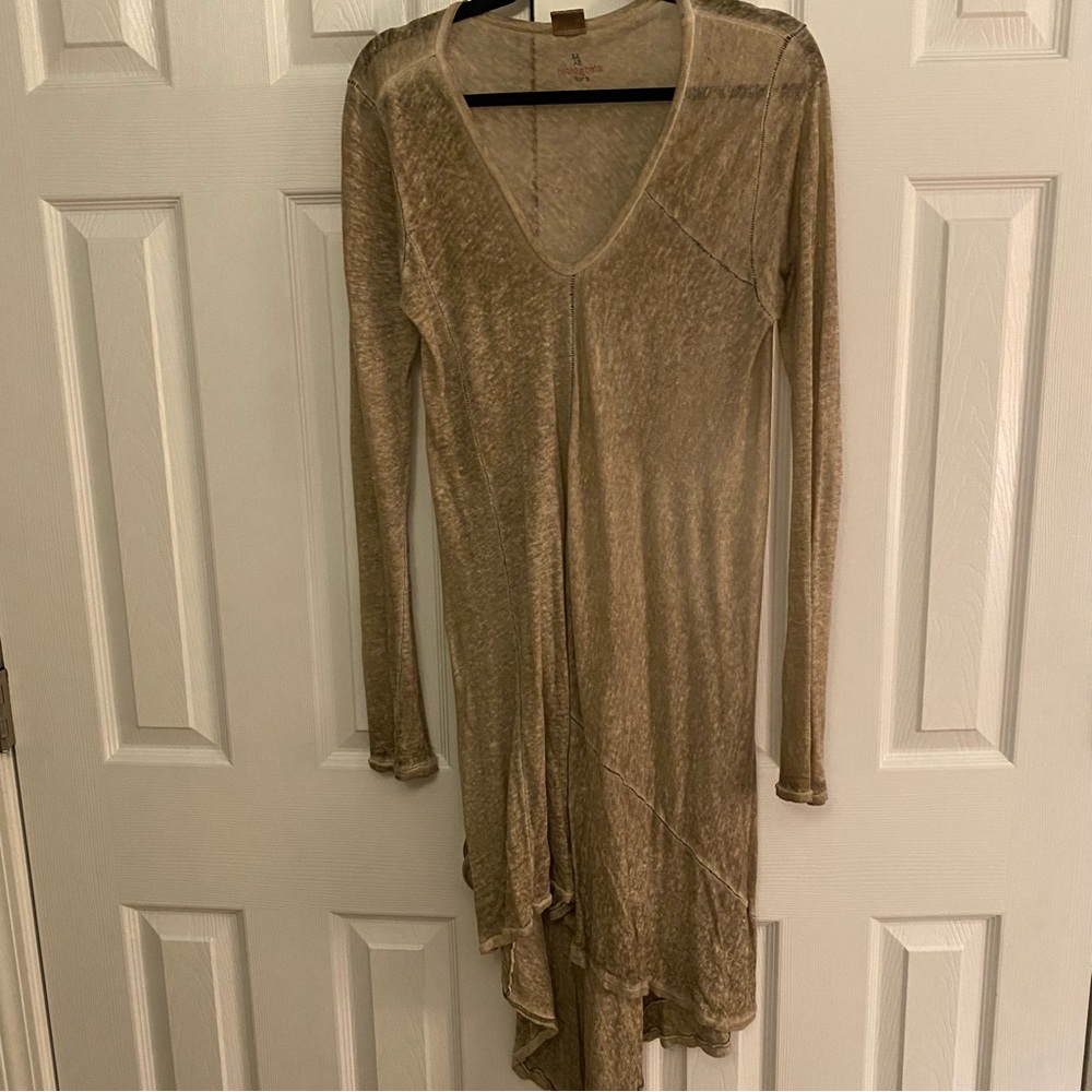 Anthropologie Asymmetrical Long Sleeve Dress | small